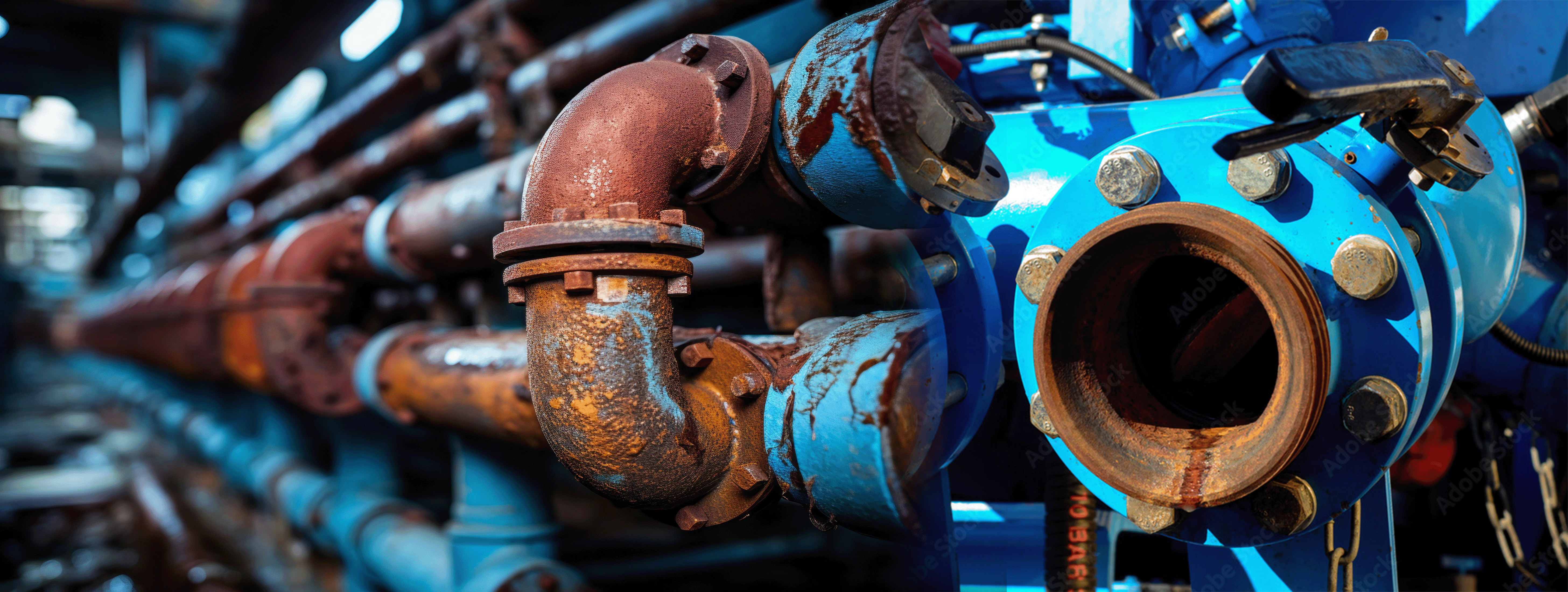 Rusty  Natural Gas pipes